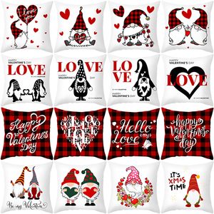 Wholesale sofa pillowcases resale online - 45 cm Cartoon Valentine s Day Decorative Pillow Case Cushion Cover Pillowcase Sofa Polyester Pillowcover Home Decoration