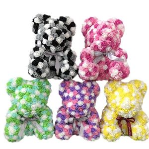 multicolor rose bear