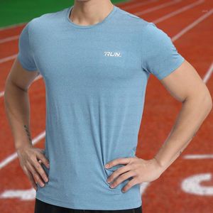 Running Jerseys Men Run Shorts Sleeve Snabbtork Sport Gym T-shirts Elasticitet Bodybuilding Tees Andningsbara Tops Toppar