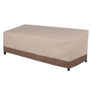 Amerikaanse voorraad 79 * 37 * 35in Heavy Duty 600D Oxford Polyester Outdoor Patio Meubilair Cover Khaki A51 A52276B