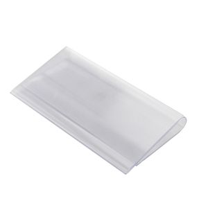 Clear Plastic Wire Shelf Label Holders Retail Price Tag Strip Hanging Card Place Frame