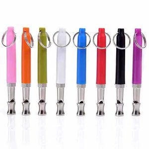 Pet Dog Training Whistle Adjustable Frequencies UltraSonic Sound Flute With Keychain Bark Control Devices Training Tool JK2012KD