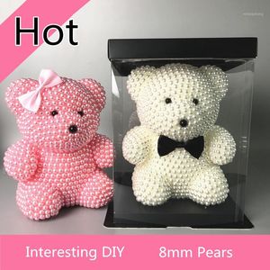 Decoração de festa 8mm Pears Diy 1 PCS Kit Pearl Bear Kit 150mm para presente de aniversário criativo Cores diferentes