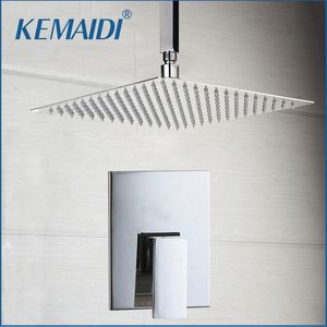 Wholesale mixer taps resale online - KEMAIDI Wall Mounted Hot Cold Water Mixer Taps Shower Sets Bathroom Ceiling Mount Ultra thin Rainfall Shower Head Control Valve LJ201211