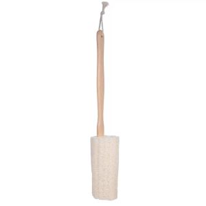 Natural Loofah Bath Brush with Long Wood Handle Exfoliating Dry Skin Shower Body Scrubber Spa Massager DH8580 CG001