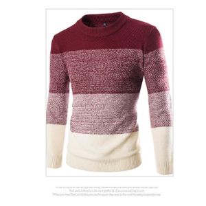 New Streetwear Men's Winter Warm Algodão O Pescoço Pullover Jumper Sweater 201104