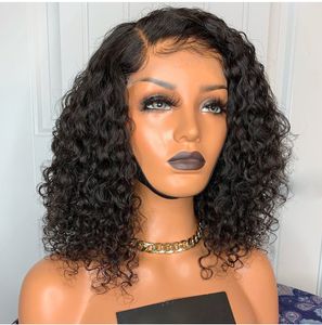 Dropship Water Wave Virgin Brazilian 100% Human Hair Lace Front Wig For Black Women