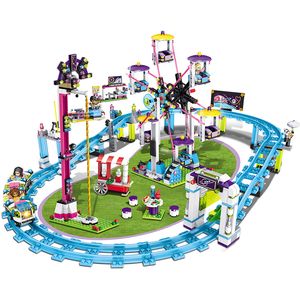 Byggstenar Kompatibla Vänner Roller Coaster Heartlake City Nöjespark Bricks Set Leksaker för Girls Boys Modell Kit X0102