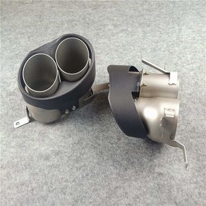 Car Accessories For Akrapovic Exhaust Pipe Muffler Tip For RS7 RS6 RS5 RS4 RS3 Automobile Carbon Fiber Stainless Steel Matte Black Rear Nozzles Tailpipe