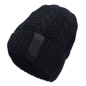 Män Mode Varm Knit Beanie Hood Male Koreansk stil Kall vinter plus förtjockning Inside Hat Outdoor Skull Caps