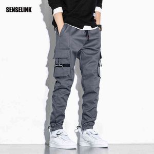 Męska 2021 New Hip Hop Streetwear Spodnie Multi Pocket Cargo Spodnie Koreańskie Moda Marka Klasyczne Joggers Plus Size Spodnie S-8XL G0104