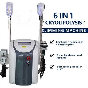 Fat freezing body slimming vacuum cavitation weight loss lipo laser cellulite removal radio frequency skin firm device 2 cryo handles