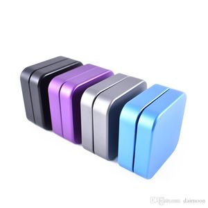 55mm*25mm Square Smoke Grinder Tobacco Shredder 2 Layer Aluminum Alloy Accessories