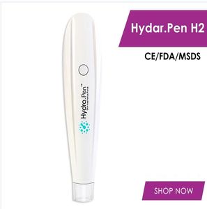 Professionell Micro Needling Pen Hydrapa H2 Elektrisk Automatisk Derma Stämpel 0,18mm Nålpatroner