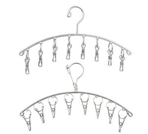 Stainless Steel Necktie Socks Rack Wind Proof Hook Design Hangers Space Saving Clothes Hanger High Quality SN5003
