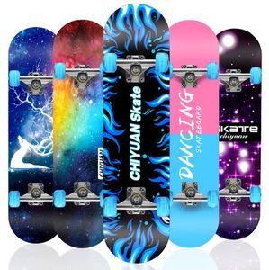 Principianti di skateboard a quattro ruote uomini e donne doppio sollevamento Maple plank road adulti bambini adolescenti scooter professionale