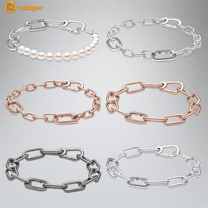 Volayer 925 Sterling Silver Bracelets Series Link Chain fit Original Me for Girl Gifts 220222