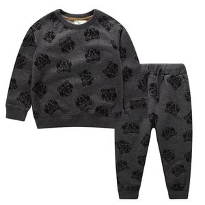 Jumping Meters Boys Autumn Winter Clothing Sets Cotton Animals Printed Baby Clothes For Boys Girls Wear New Arrival Outfits LJ201202