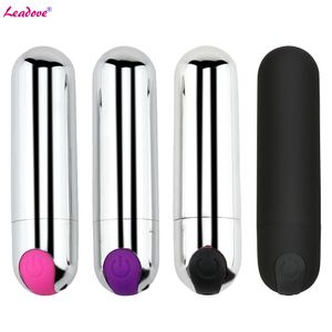 10 hastighet kraftfull USB-uppladdningsbar Mini Bullet Vibrator G-Spot Clitoris Stimulator Anal Dildo Vibrator Vuxen Sexleksaker för kvinnor 201201