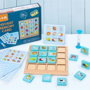 Kinder Puzzle Brettspiel Instant Photo Memory Schach Baby Brain Power Frühe Bildung Holz Lernspielzeug Kinder Geschenke 201218