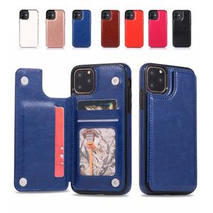 ПУ из кожи Flip Cover Case для Samsung S20 Credit Card Plot Case для iPhone 12 11 Pro Max XS MAX XR