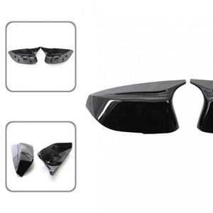 New 2Pcs Practical Wing Mirror Cover Replacement 963744GA0H 963734GA0H Shiny Black Rearview Mirror Cover Durable