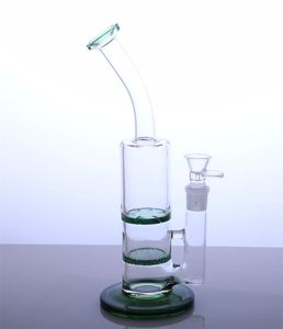 10 tums glas vatten rök bong bubbler pipe med tornado och honeycomb skiva två funktioner