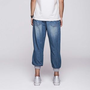 Harem jeans for woman high waist summer plus size Capris Calf-Length Denim pant LJ201030