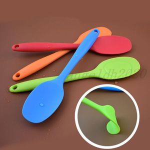 Silicone Spoon Small All-In-One All-Inclusive Handle Silicone Soup Spoon Protection Non-Stick Pot Soup Shell Scraping Spoon Kitchen Utensils