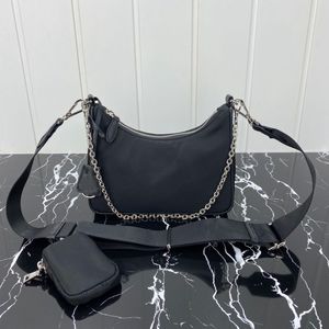 Bolsas de grife de luxo Bolsas de náilon para as axilas Bolsas de ombro Hobo Lona Bolsas femininas com corrente Bolsa tiracolo Mochila bolsa carteira Bolsa totes dunks tem caixa