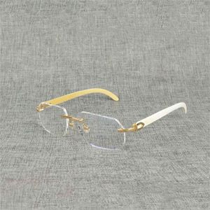 Fina tillbehör naturliga trä kvadrat klara glasögon män buffel horn oversize rimless glasögon ram för män läser optiska ovala oculos glasögon franska