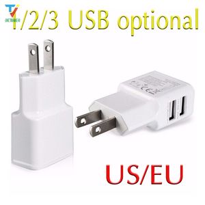 5V Travel EU Plug Wall USB Charger Adapter For Samsung galaxy S7 S6 S5 note 7 6 5 For iphone 7 6 5 All phones free shipping