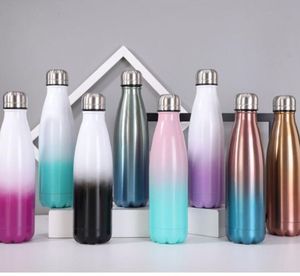 Stainless Steel Water Bottle Gradient Vacuum Tumbler Double Walled Insulated Coke Mug Warm Cold Keeping Drinkware Cup TumblersWMQWMQW CGY645
