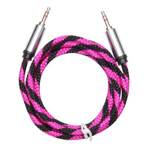 1.5 M Wąż Wzór Styl Aux Audio Cable Cord Męski Kabel Złoty Wtyczka Samochodu Aux Cord dla iPhone Samsung Xiaomi Trwałe 300 sztuk