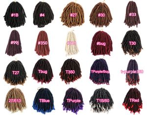 8 Inch Fluffy Spring Twist Hair Synthetic Passion Twist Crochet Hair Extensions 100g/pcs Spring Braiding Hair Pre Stretched LS33