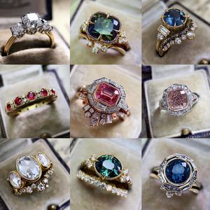 Multistyle Bling Bling Cristal de Dedo Anel de Dedo Mulheres Zircon Anel de Casamento Jóias Acessórios Presente Para Amor Namorada