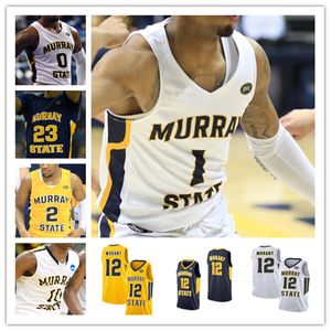 Custom Ja Morant Murray State Racers Jersey Basketball KJ Williams Tevin Brown Justice Hill Trae Hannibal DJ Burns Carter Collins Nicholas McMullen Skipper-Brown