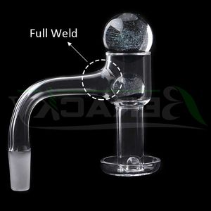 Beracky High Quality Smoking Vacuum Full Weld Beveled Edge Terp Slurpers Quartz Banger With Glass Marbles Pearls 20mmOD Nails For Bongs Dab Rigs