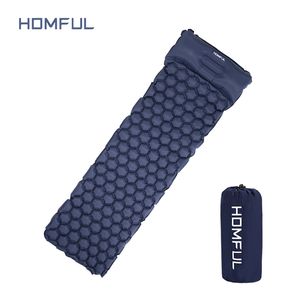 Hitorhike/Homful Inflatable Sleeping Pad Moisture-proof Camping Mat With Pillow air mattress glamping Cushion inflatable sofa 220104