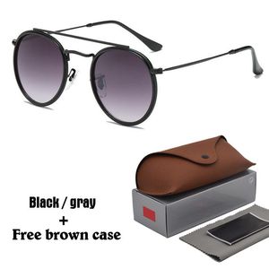 Round Metal Sunglasses Men Women Steampunk Fashion Glasses Vintage Sun glasses with free cases and box