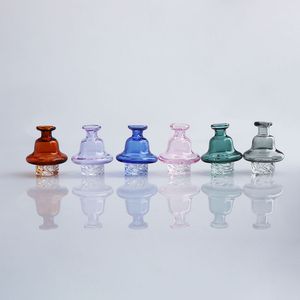 25mm OD OD Multiple Farbglas UFO Carb Spinning Cap für Terp Slurper Quartz Banger Hülle Rand Quarz Banger DAB Rig Rig