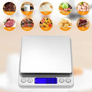 Digital Jewelry Food Kitchen Scale Accurate Precision Electric Kitchen Baking Weighing Pocket Scales with LCD Display 500/0.01g 3000g/0.1g