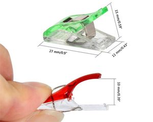 Patchwork fai-da-te Lavoro Custodia per piedi Clip in plastica multicolore Orlatura Strumenti per cucire Accessori per cucire Artigianato Clip per cucire XB1