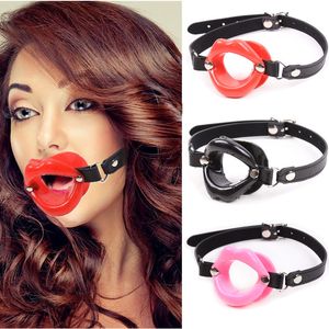 Female Blowjob Toy sexy Slave Silicone Lips O Ring Open Mouth Gag Oral Fetish Bdsm Bondage Restraints Erotic sexyual toys adult