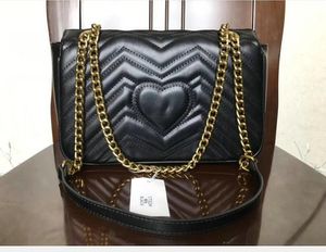 Moda Popularne Kobiety Marmont Torba Złoto Srebrny Łańcuch Crossbody Torebki Wysokiej Jakości Torebki Kobiety Torby Ramię # 698547