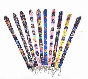 Wholesale 10pcs Popular Cartoon Anime boy girl love Mobile phone Lanyard Key Chains Pendant Party Gift Favors #003