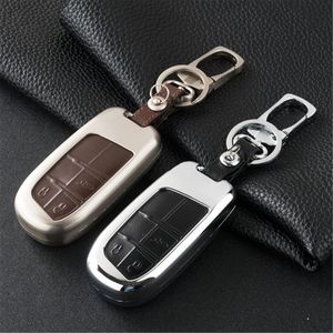 Zinco liga 3 botões chave do saco de chaveiro FOB CASE Caixa de caixa de pacote apto para jipe ​​renegade grand cherokee chrysler 300c 2012-2013 acessórios