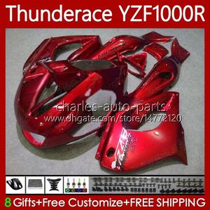 Bodys ل Yamaha YZF1000R Thunderace YZF 1000R 1000 R 96-07 المعدن الأحمر هيكل السيارة 87NO.24 YZF-1000R 96 97 98 99 00 01 02 07 YZF1000-R 1996 2003 2004 2005 2007 2007 2007