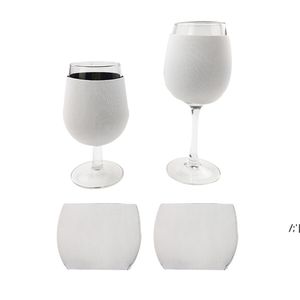 Drinkware Kolu Durumda Süblimasyon Boş 10 OZ 12 oz Şarap Cam Tumbler Neopren Izole Kol Tutucu Kapak Için DIY Süsler JJF13847