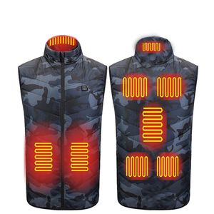 9/8/4/2 Aree Uomo Heatd Gilet Inverno USB lnfrared Gilet riscaldato elettrico Gilet termico di alta qualità Gilet da uomo